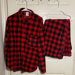Victoria's Secret Red and Black Check Pajama Set